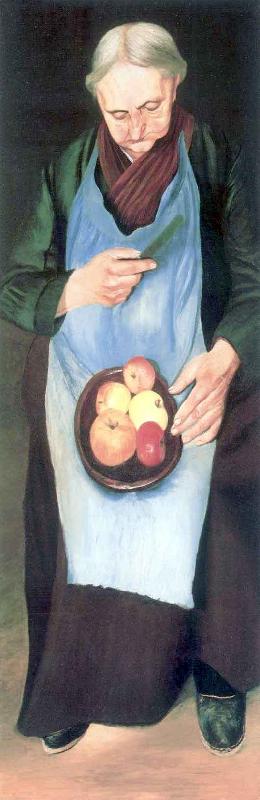 Kosztka, Tivadar Csontvry Old Woman Peeliing Apple oil painting image